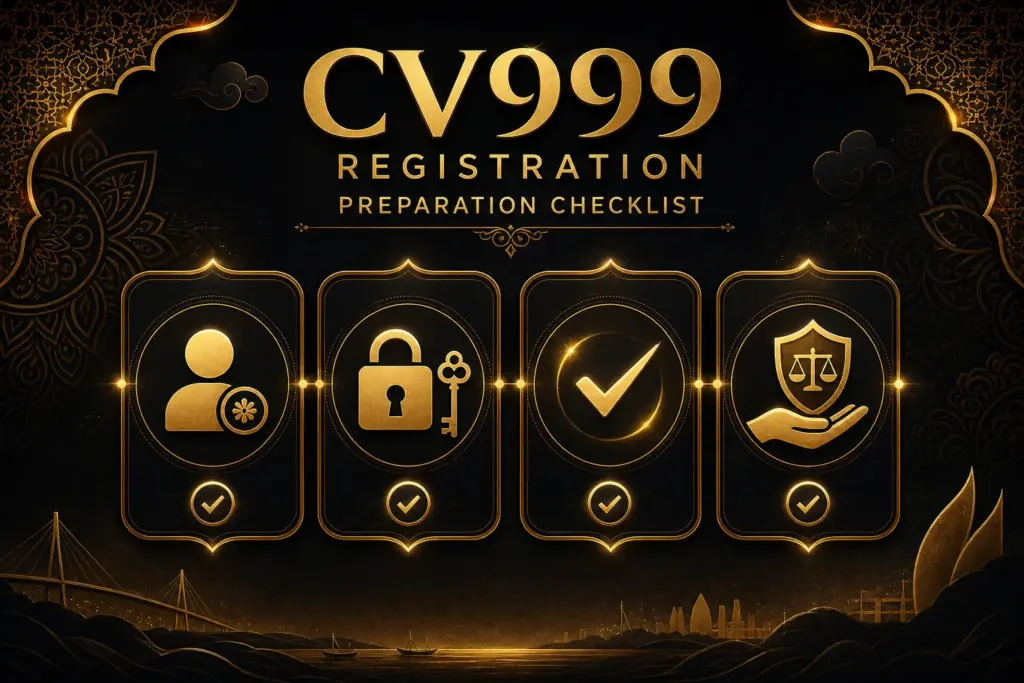 CV999 registration account checklist